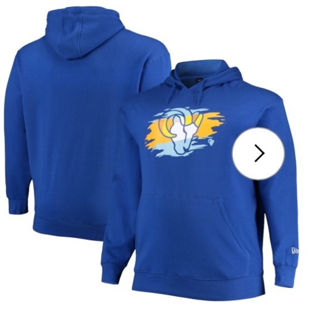 NFL Team Apparel Los Angeles Rams New Era Royal Blue Hoodie
 XLT‎ New With Tags
